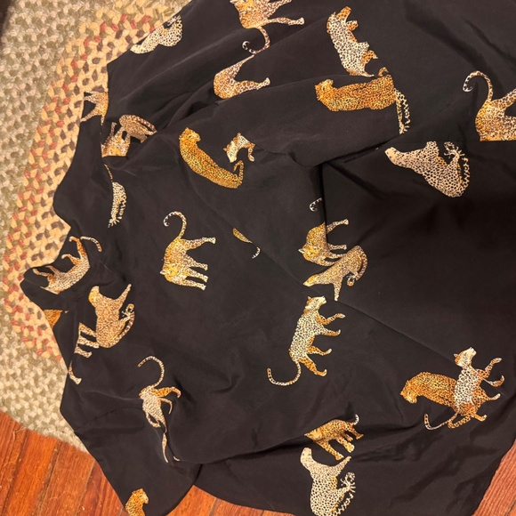 Leopard Print Women's Button Down Shirt - Picture 3 of 3